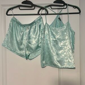 Vero Moda sleep set satin light blue size small